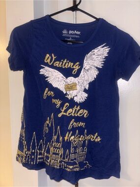 Warner Bros. Kids Navy Harry Potter Owl Letter Foil Tee